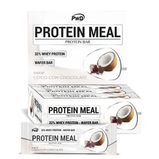 Pwd Protein Meal Bars Coconut Chocolate 12Uds.