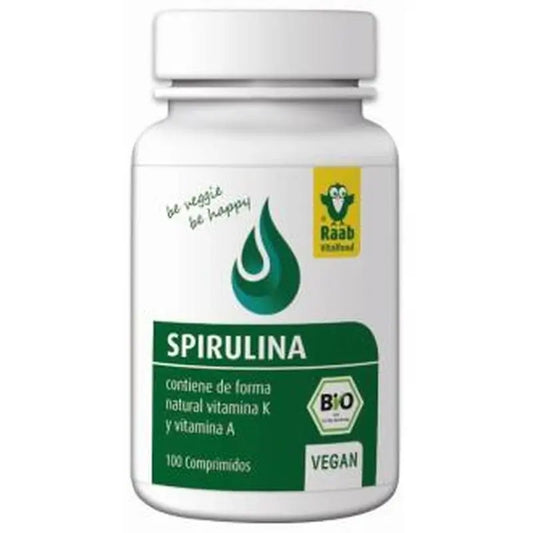Raab Vitalfood Spirulina Algae 100Comp Bio Sg Vegan