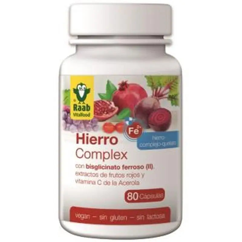 Raab Vitalfood Iron Complex 80Caps Sg Vegan