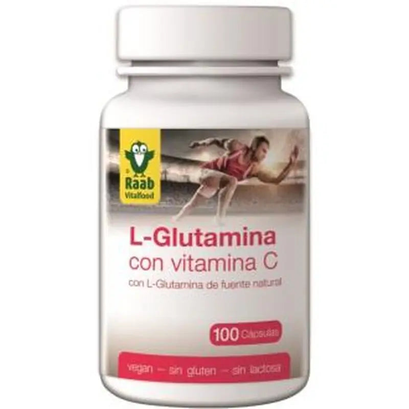 Raab Vitalfood L-Glutamine With Vitamin C 100Caps Sg Vegan