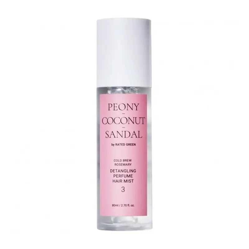 Rated Green Detangling Perfume Hair Mist 03 (Peony-Coconut-Sandal) , 80 ml