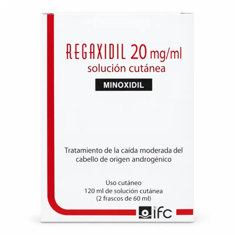 Regaxidil 20 Mg/ ml Minoxidil Cutaneous Solution 2 Bottles of 60 ml