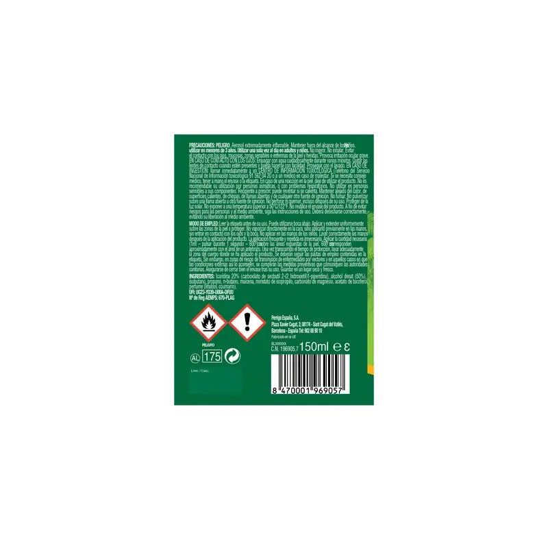 Relec Fuerte Familiar Mosquito Spray, 125 ml