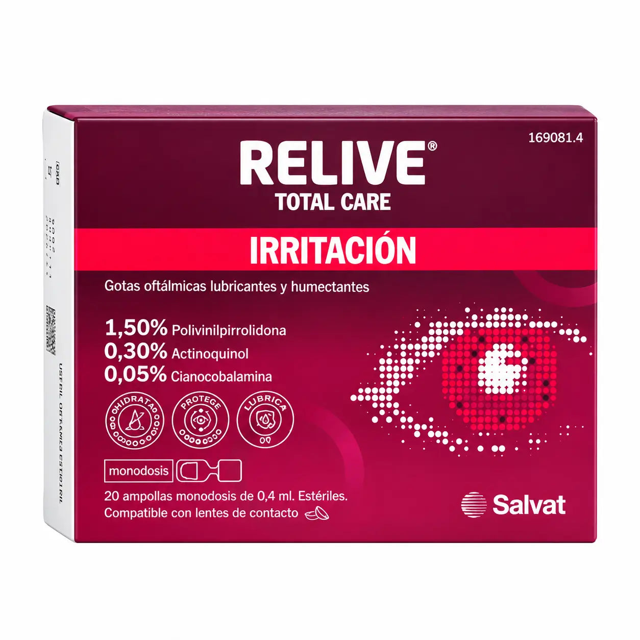 Relieve Total Care Sterile Eye Drops, 20 single-dose vials of 0.4 ml