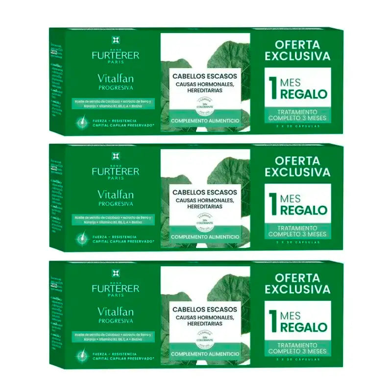 Rene Furterer Vitalfan Anti Hair Loss Progressive , Pack 3 x 30 capsules