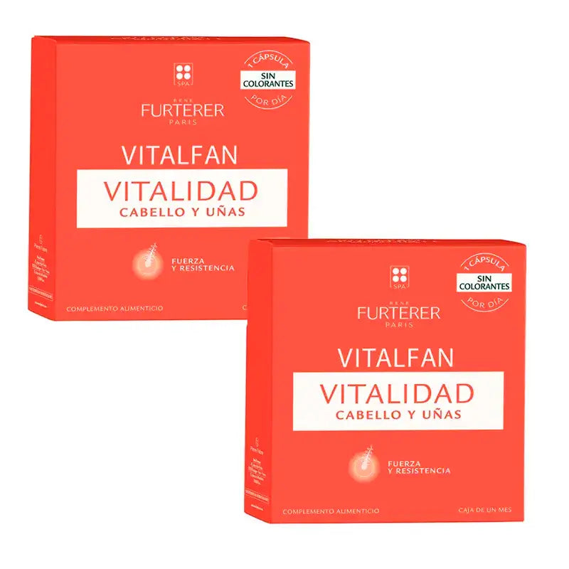 Rene Furterer Vitalfan Vitality Hair & Nails, Pack 2 x 30 capsules