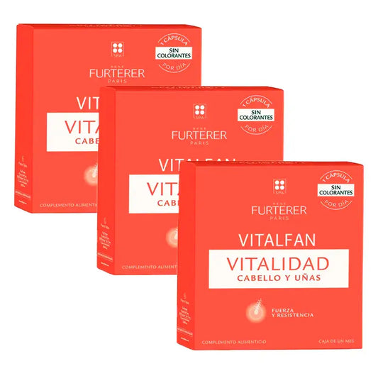 Rene Furterer Vitalfan Vitality Hair and Nails, Pack 3 x 30 capsules
