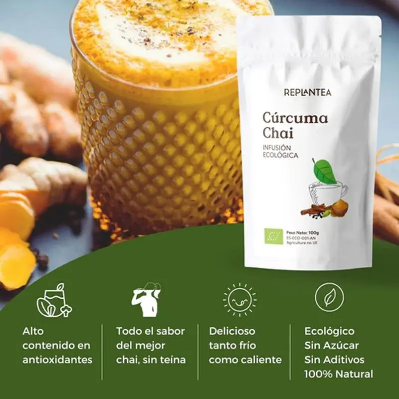 Replantea Turmeric Chai Organic, 100 g