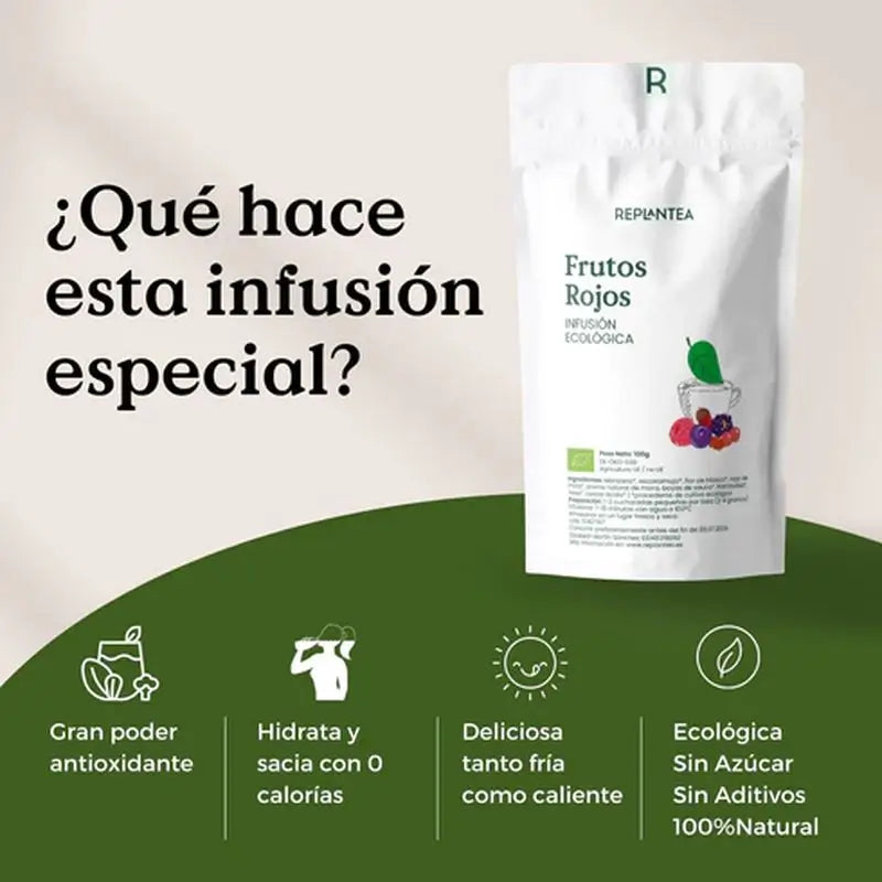 Replantea Organic Red Fruit Infusion, 100 g
