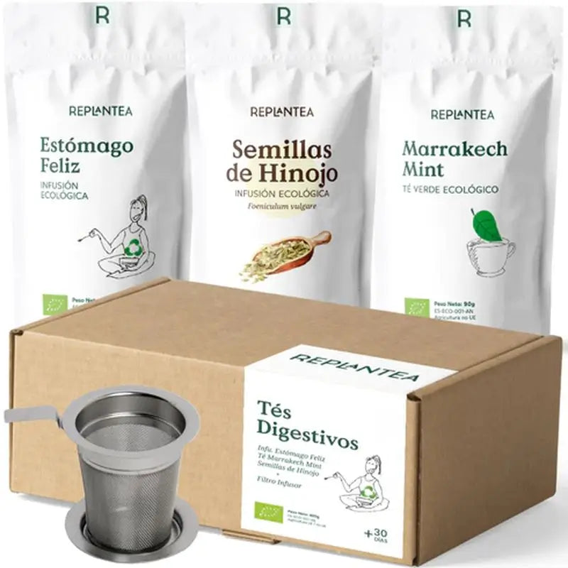 Replantea Digestive Teas Pack With Filter, 3 units