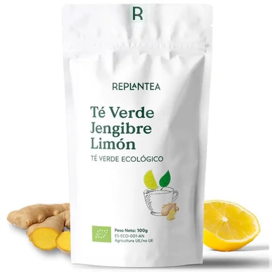 Replantea Green Tea With Ginger And Lemon Organic, 100 g