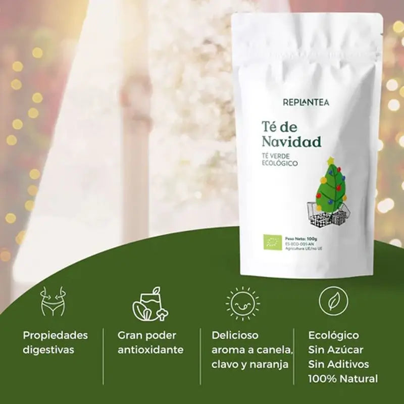 Replantea Organic Christmas Green Tea, 100 g