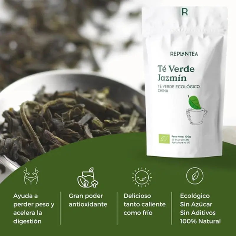 Replantea Green Tea Jasmine Organic, 100 g