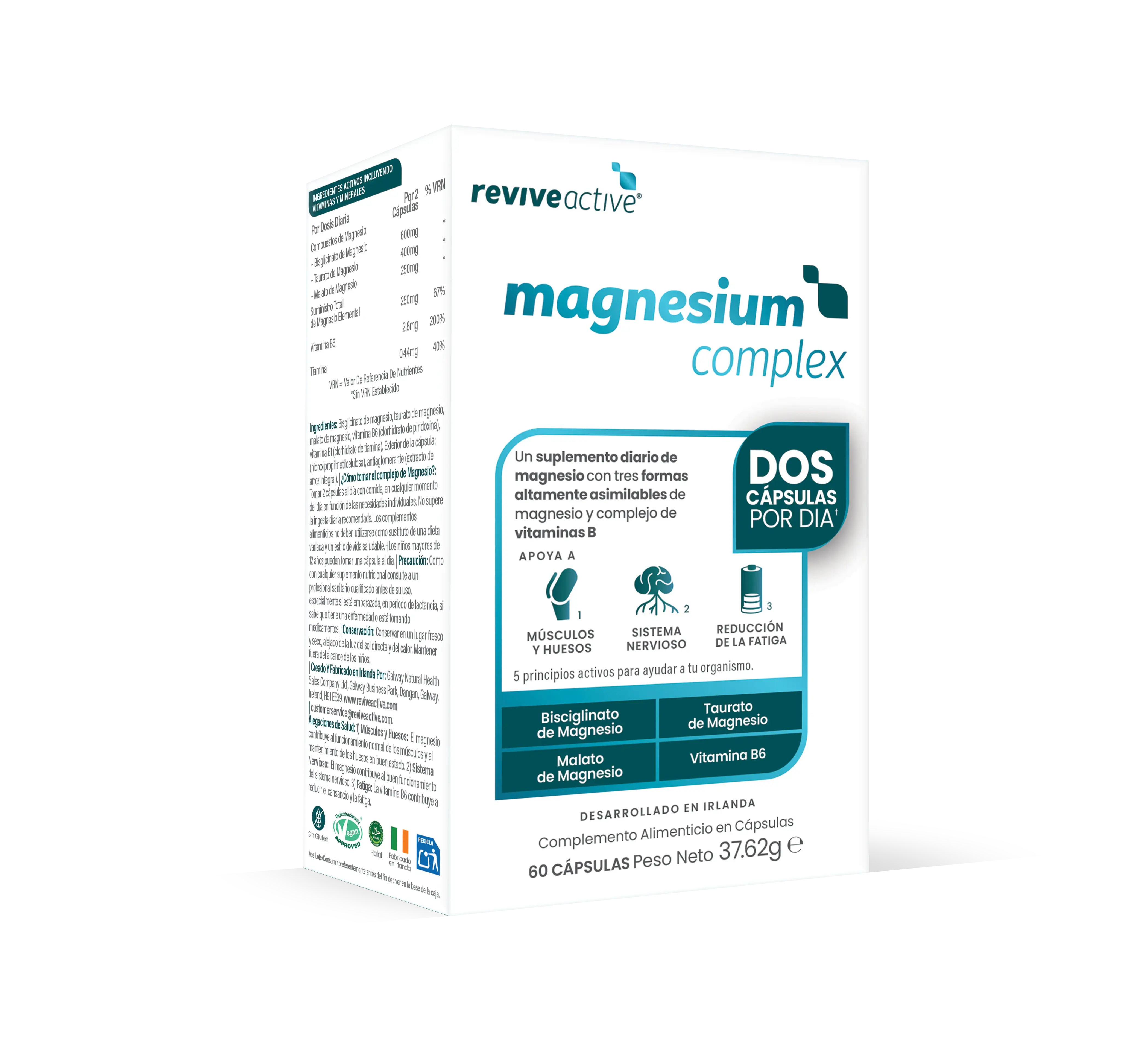 Revive Active Tri-Magnesium Complex + B6, 60 capsules