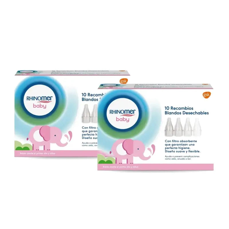 Rhinomer Baby Nasal Aspirator Refills, 10 pcs, pack of 2