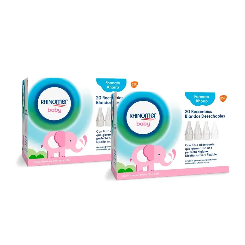 Rhinomer Baby Nasal Aspirator Refills, 20 pieces, pack of 2