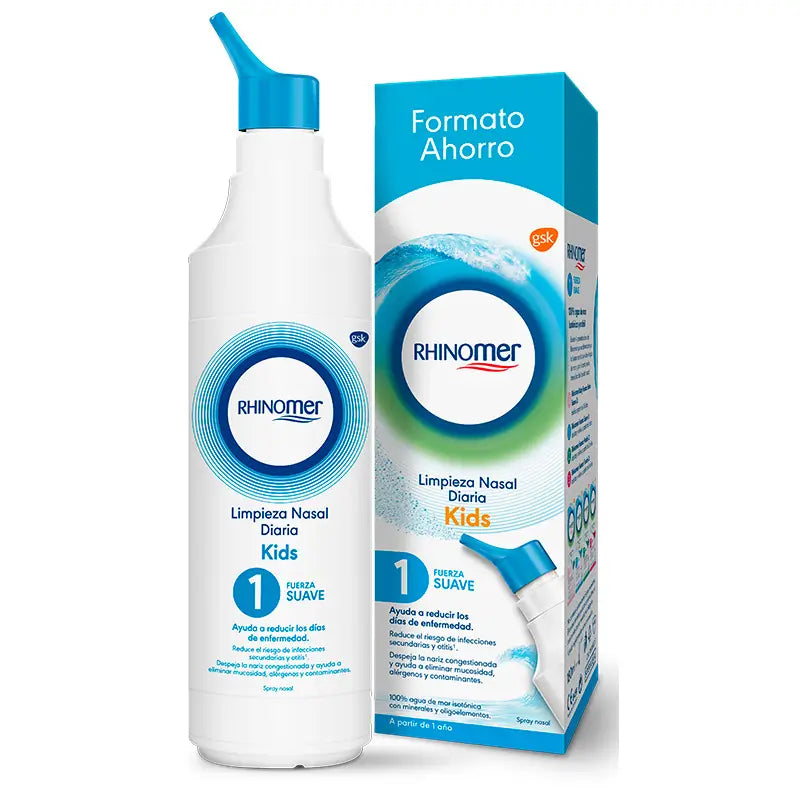 Rhinomer Nasal Spray 100% Seawater Mild Strength 1 XL Format, 180 ml