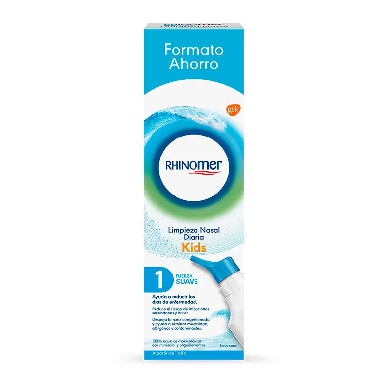 Rhinomer Nasal Spray 100% Seawater Mild Strength 1 XL Format, 180 ml
