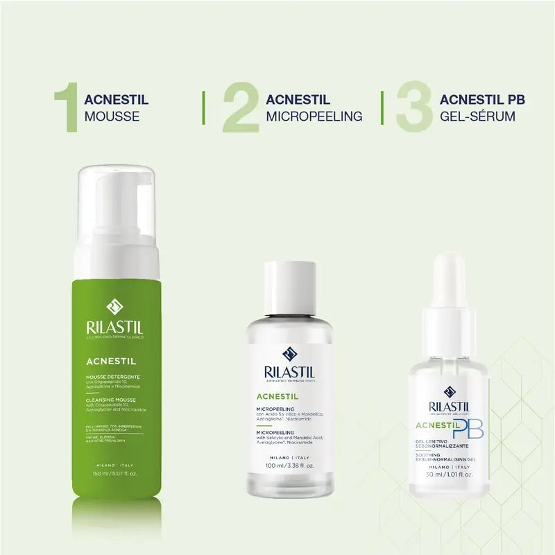 Rilastil Acnestil Sebum-regulating Cleansing Mousse 150 Ml