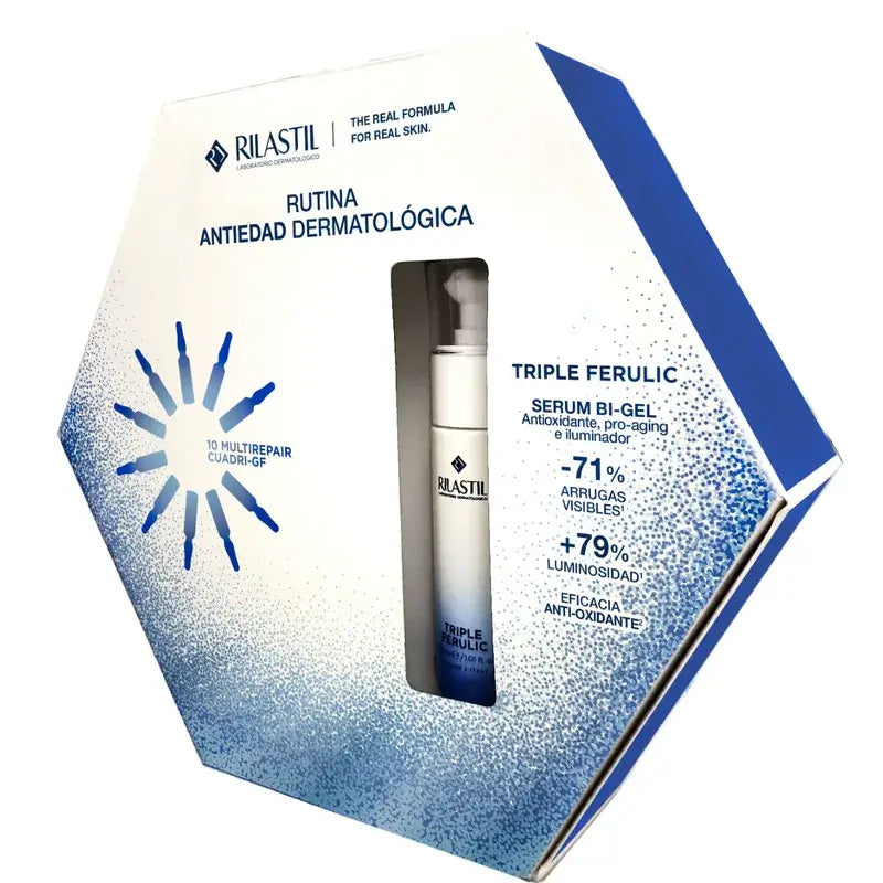 Rilastil Radiance Christmas Pack, 30 ml + 10 ampoules x 1.5 ml
