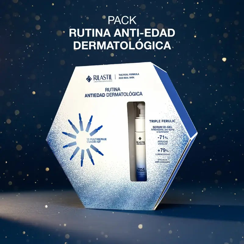 Rilastil Radiance Christmas Pack, 30 ml + 10 ampoules x 1.5 ml
