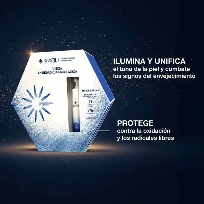Rilastil Radiance Christmas Pack, 30 ml + 10 ampoules x 1.5 ml