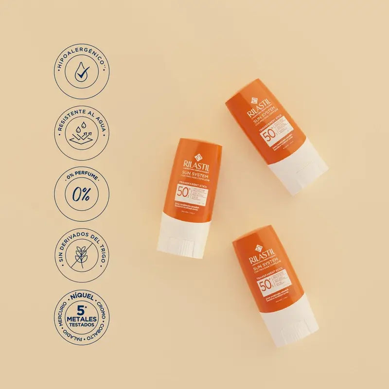 Rilastil Sun System SPF 50+ Stick Transparent, 8.5 gr