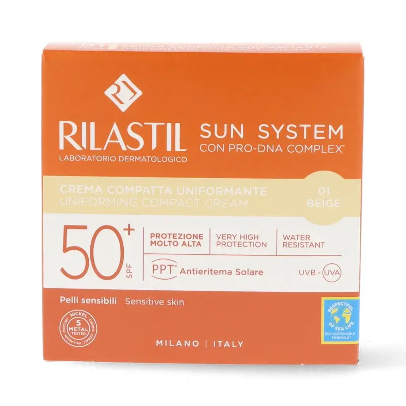 Rilastil Sun System SPF 50+ Compact Beige, 10 gr