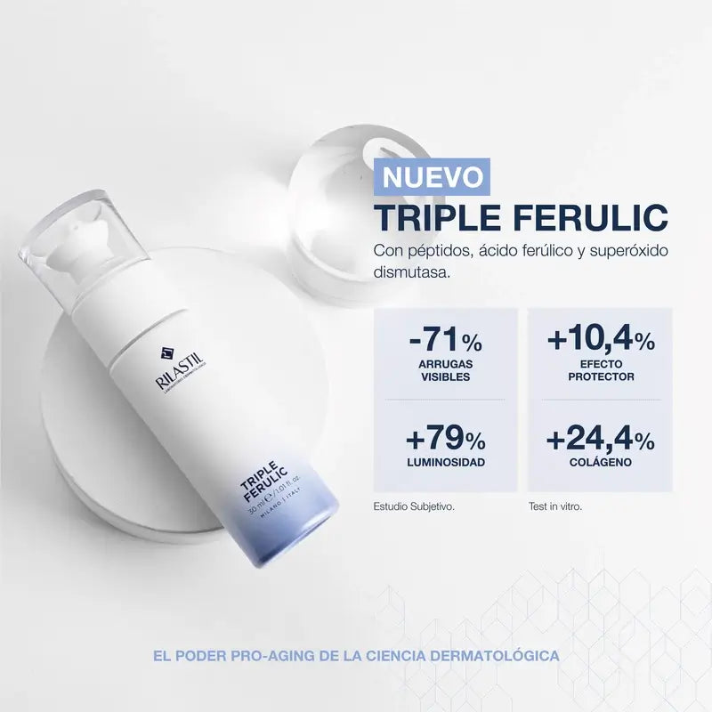 Rilastil Triple Ferulic Anti-Aging, Antioxidant and Brightening Serum, 30 Ml
