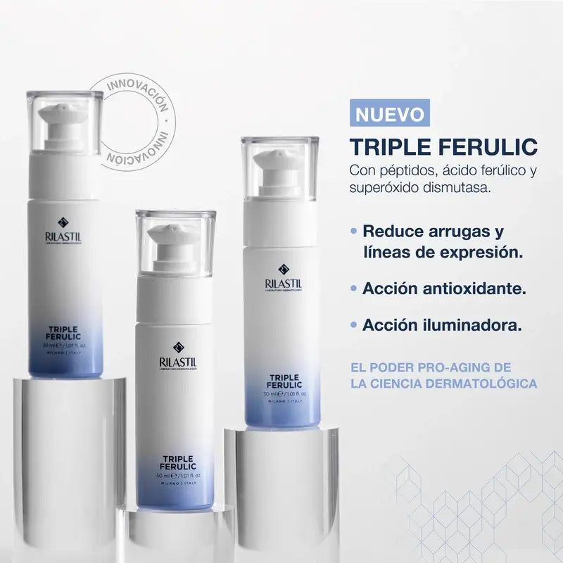 Rilastil Triple Ferulic Anti-Aging, Antioxidant and Brightening Serum, 30 Ml