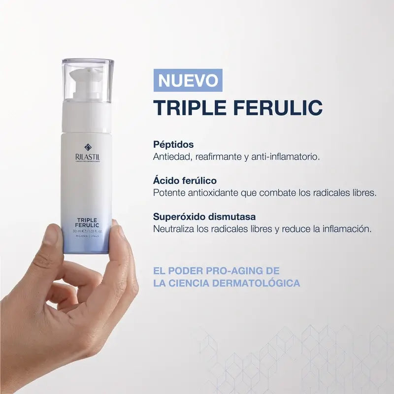 Rilastil Triple Ferulic Anti-Aging, Antioxidant and Brightening Serum, 30 Ml