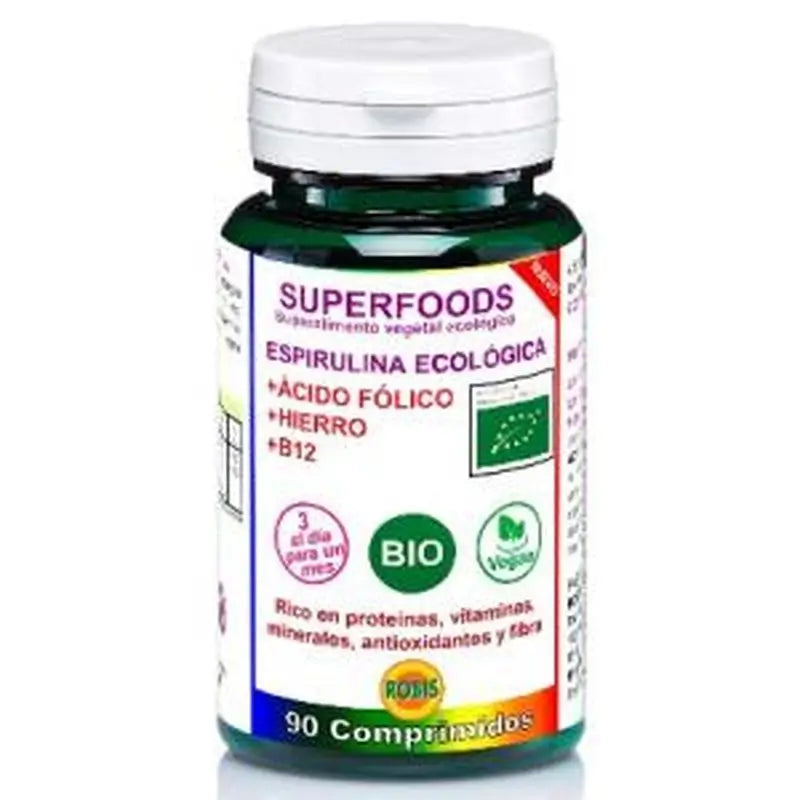 Robis Spirulina + Ac. Folico Superfoods Bio 90 Tablets