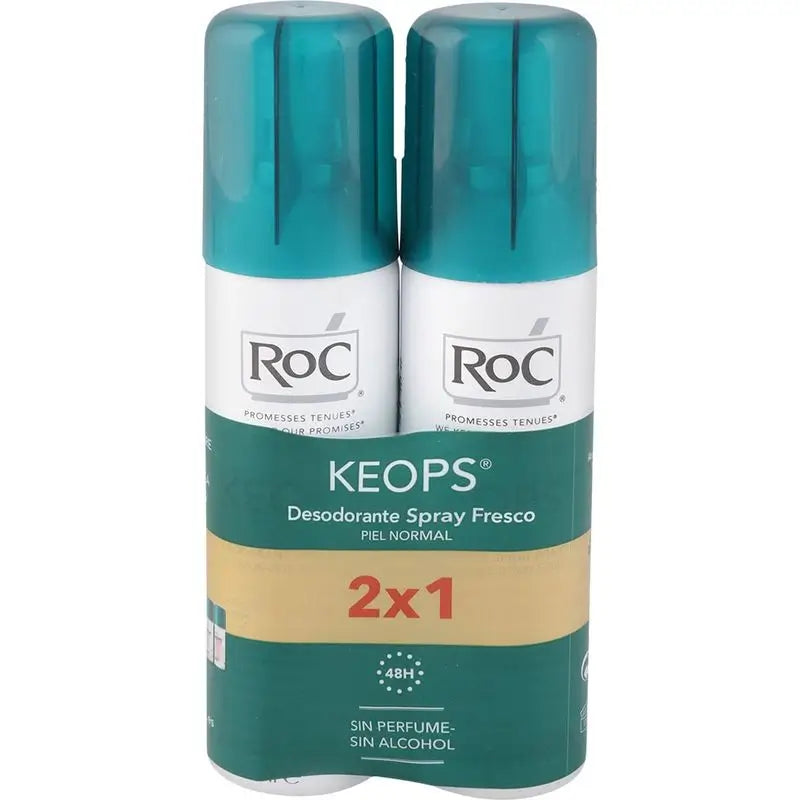 Pack Roc Keops Deo Fresh Spray 2X100Ml.