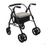 Aluminium rollator with push brakes, 200 mm (black)