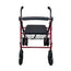 Aluminium rollator with push brakes, 200 mm (red)