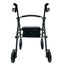 Folding aluminium rollator with brakes (grey)