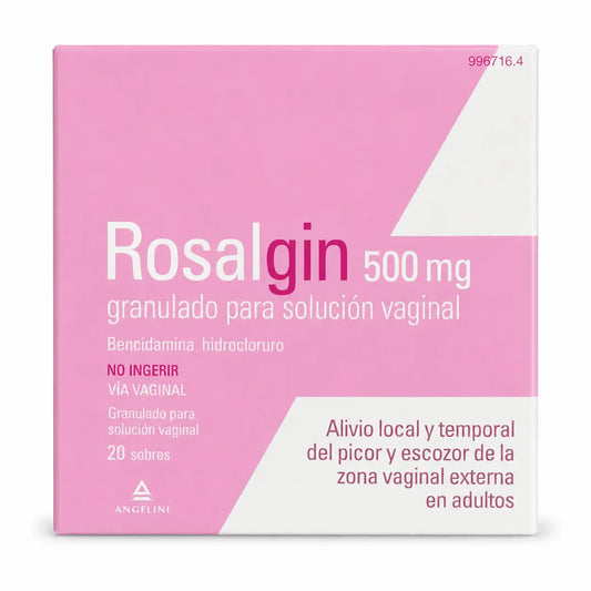 Rosalgin 500 mg Vaginal Solution 20 sachets Granules