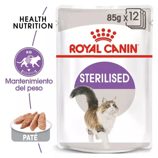 Royal Canin Adult Sterilised Pate 12X85Gr Box, wet cat food