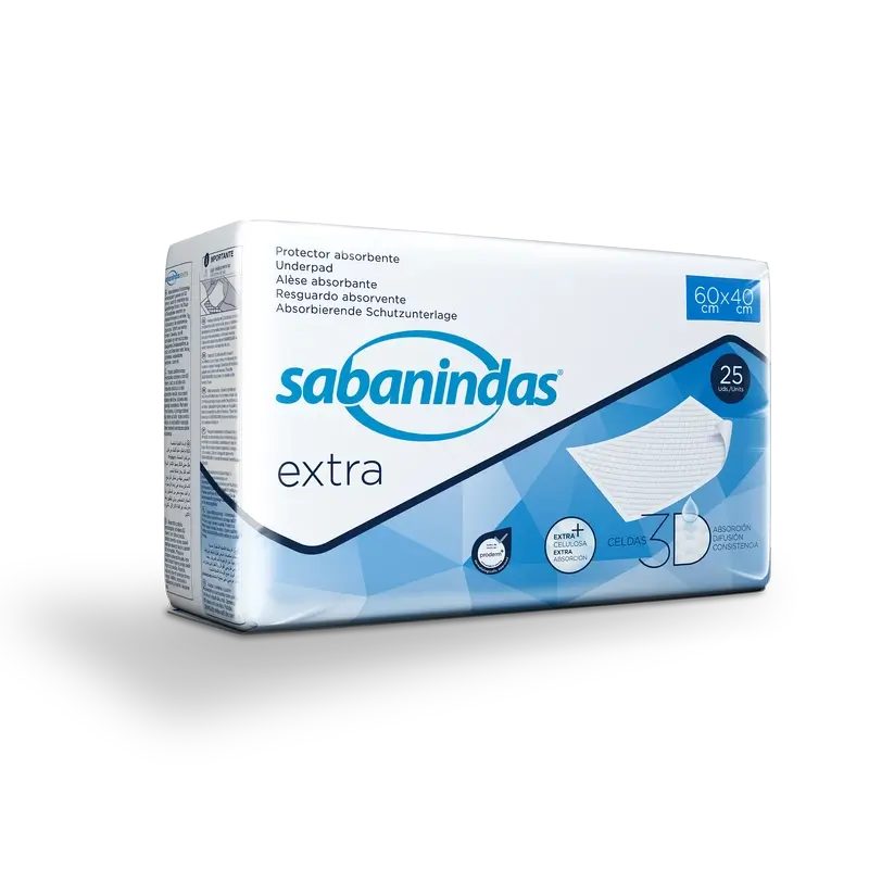 Sabanindas Extra Small Absorbent Pad 60 X 40 Cm. , 25 pcs.