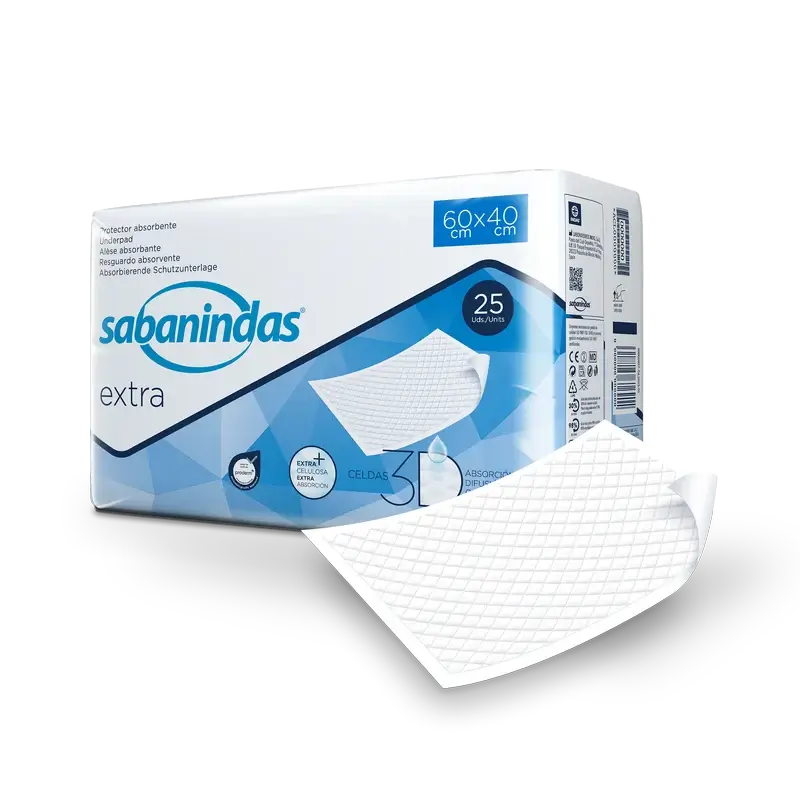 Sabanindas Extra Small Absorbent Pad 60 X 40 Cm. , 25 pcs.