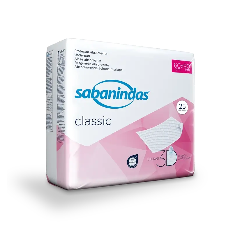 Sabanindas Normal Absorbent Pad 60 x 90 cm 25 units