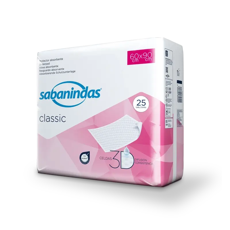 Sabanindas Normal Absorbent Pad 60 x 90 cm 25 units