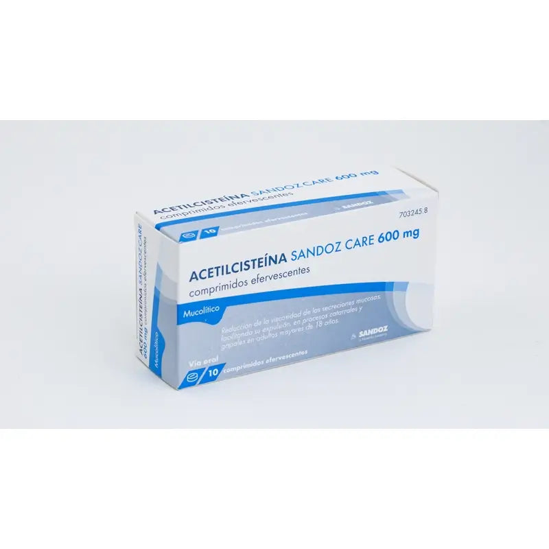 Sandoz Care Acetylcysteine 600 Mg, 10 Effervescent Tablets