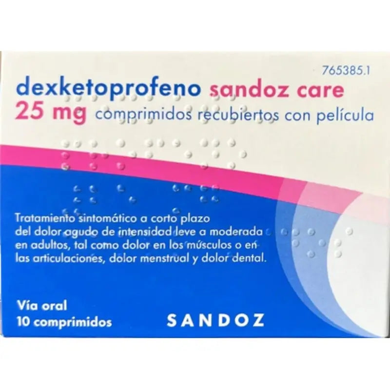Sandoz Care Dexketoprofen 25 mg, 10 film-coated tablets