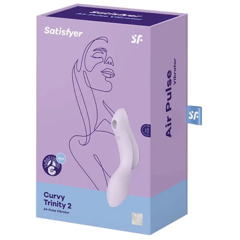 Satisfyer Air Pulse Curvy Trinity 2 Stimulator & Vibrator - Purple