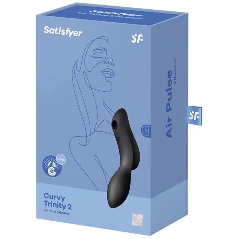 Satisfyer Air Pulse Curvy Trinity 2 Stimulator & Vibrator - Black