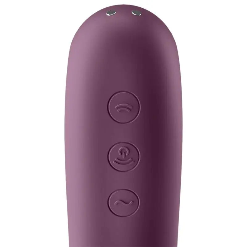 Satisfyer Air Pulse Dual Kiss Clitoris Stimulator - Purple