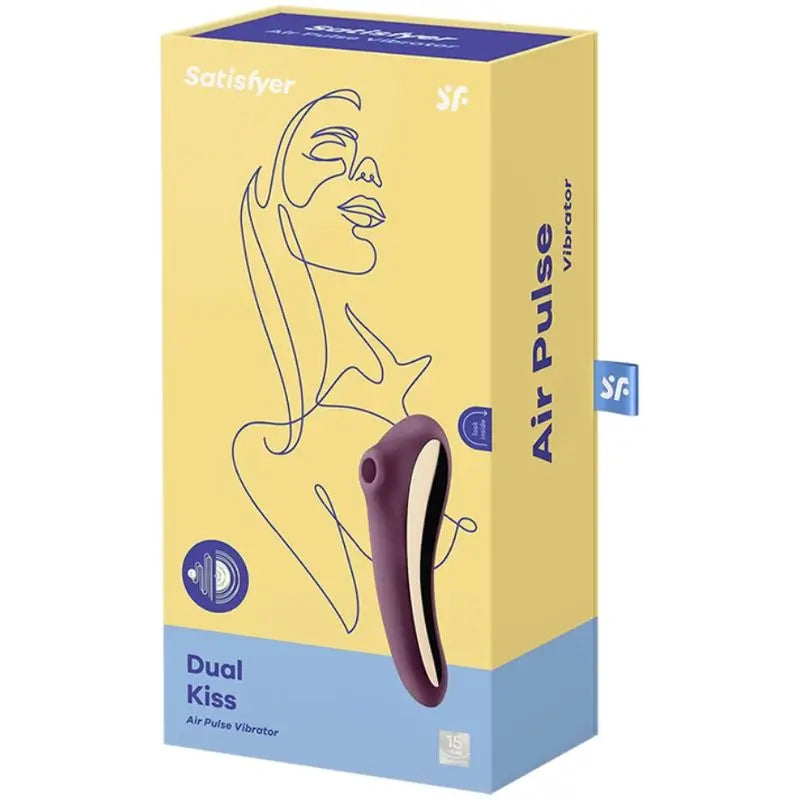 Satisfyer Air Pulse Dual Kiss Clitoris Stimulator - Purple