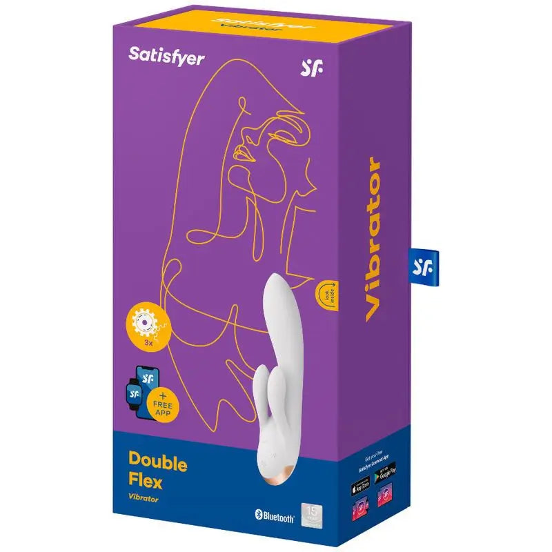 Satisfyer Connect Double Flex Vibrator App - White