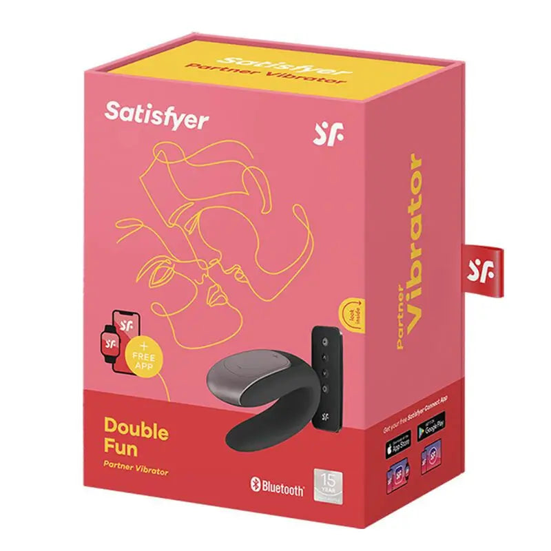Satisfyer Connect Double Fun Partner Vibrator - Black